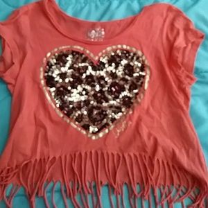 Justice cropped top size 14r .